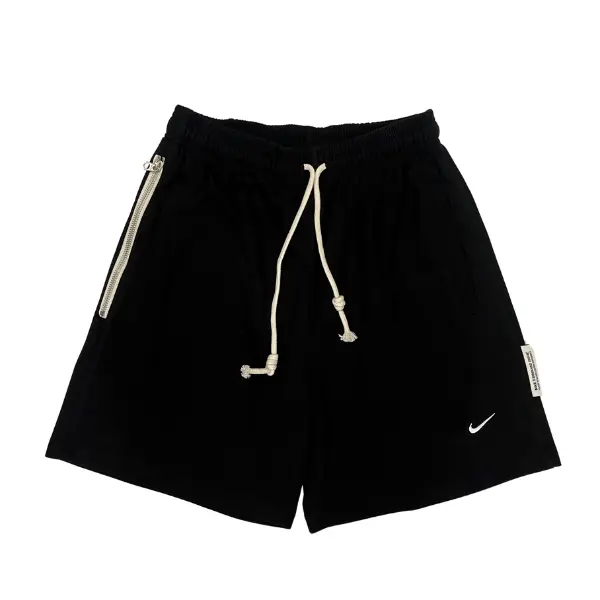 Nike Black and White Shorts - Side Stripe