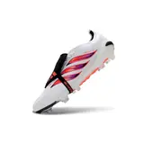 Adidas Predator 26 Elite Tongue White, Purple and Black Firm Ground FG Football Boot