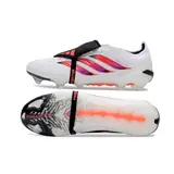 Adidas Predator 26 Elite Tongue White, Purple and Black Firm Ground FG Football Boot