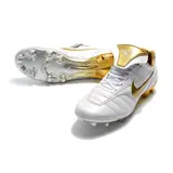 Nike Tiempo 7 R10 Elite White and Golden Firm Ground FG Football Boot