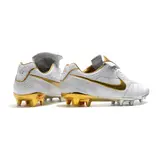 Nike Tiempo 7 R10 Elite White and Golden Firm Ground FG Football Boot