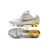 Nike Tiempo 7 R10 Elite White and Golden Firm Ground FG Football Boot