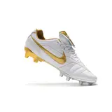 Nike Tiempo 7 R10 Elite White and Golden Firm Ground FG Football Boot