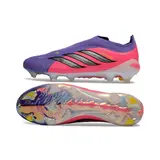Adidas Predator 26 Elite Laceless Purple and Pink Firm Ground FG Football Boot