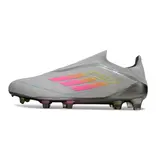Adidas F50 Elite Laceless Gray Pink and Yellow Firm Ground FG Football Boot