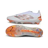 Adidas Predator 26 Elite Laceless White, Black and Orange Firm Ground FG Football Boot