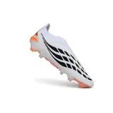Adidas Predator 26 Elite Laceless White, Black and Orange Firm Ground FG Football Boot