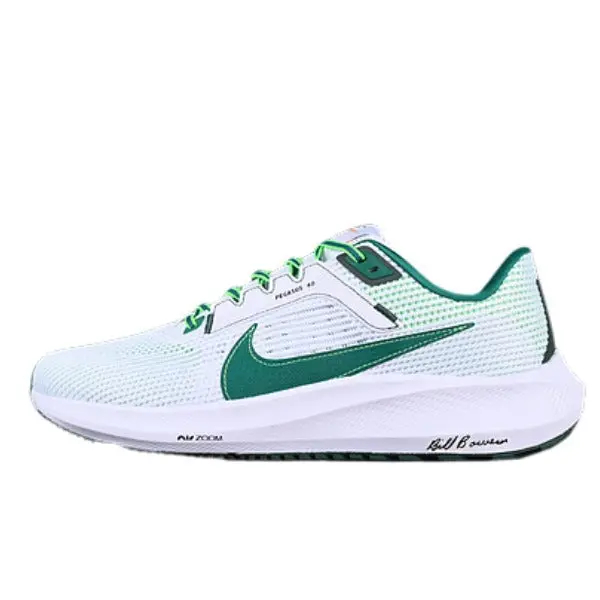 Nike Air Zoom Pegasus 40 White and Green Running Shoes