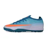 Nike Air Zoom Mercurial Vapor 17 Elite Light Blue and White Turf TF Kids Football Boot - Teal/Orange