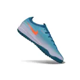 Nike Air Zoom Mercurial Vapor 17 Elite Light Blue and White Turf TF Kids Football Boot - Teal/Orange