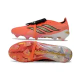 Adidas Predator 26 Elite Tongue Orange, Black and Golden Firm Ground FG Football Boot