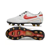 Nike Tiempo R10 Legend Elite White and Red Firm Ground FG Football Boot