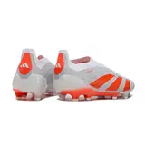 Adidas Predator 30 Elite Laceless White and Orange Firm Ground FG Football Boot - White/Red
