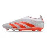 Adidas Predator 30 Elite Laceless White and Orange Firm Ground FG Football Boot - White/Red