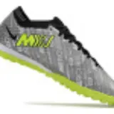 Nike Zoom Mercurial Vapor 15 Elite Gray and Green Turf TF Football Boot