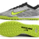 Nike Zoom Mercurial Vapor 15 Elite Gray and Green Turf TF Football Boot