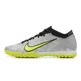 Nike Zoom Mercurial Vapor 15 Elite Gray and Green Turf TF Football Boot