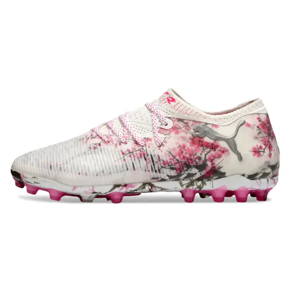 Puma Future 8 Low Cut White and Pink Artificial Ground AG Football Boot