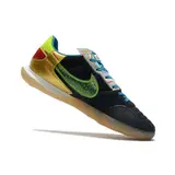 Nike Streetgato Black and Gold Indoor IC Football Boot - Black/Green