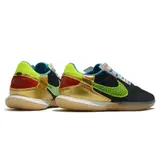 Nike Streetgato Black and Gold Indoor IC Football Boot - Black/Green