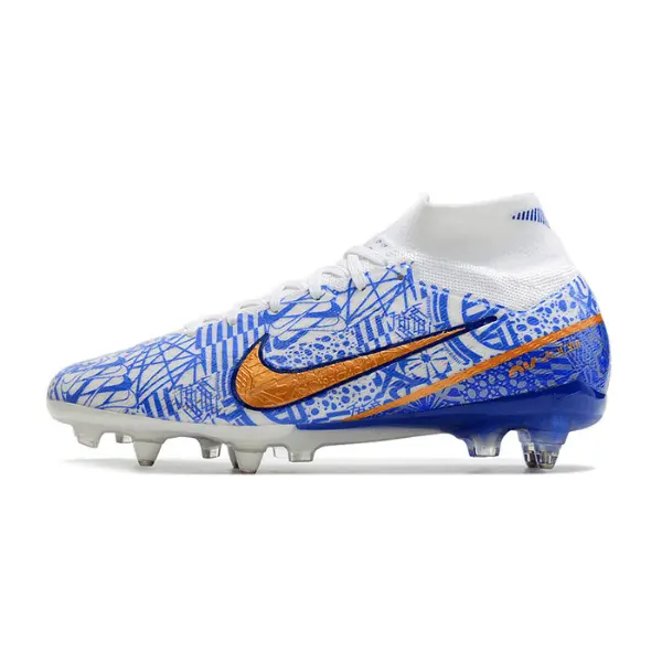 Nike Zoom Mercurial Superfly 9 Elite Aluminium Studs SG Blue CR7 Football Boot