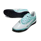 Nike Phantom 6 Academy White and Light Blue Turf TF Football Boot