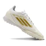 Adidas F50 Elite White and Gold Turf TF Football Boot - Cream