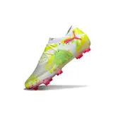 Puma Future 8 Low Cut White, Pink and Yellow Firm Ground FG Football Boot