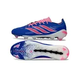 Adidas Predator 26 Elite Blue, Pink and White Firm Ground FG Football Boot