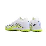 Nike Zoom Mercurial Vapor 15 Elite White and Green Turf TF Kids Football Boot