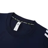Adidas Dark Blue Training Set T-Shirt and Shorts - Navy/White Stripes