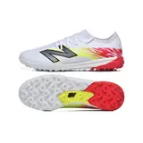New Balance Furon V8 Elite White, Yellow and Red Turf TF Football Boot