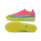 Nike Air Zoom Mercurial Vapor 17 Elite Pink, Blue and Yellow Turf TF Kids Football Boot