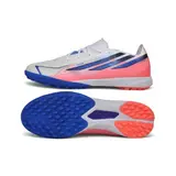 Adidas F50 Hyperfast Elite Whitem Blue and Orange Turf TF Football Boot