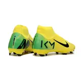Nike Air Zoom Mercurial Superfly 10 Academy Mbappe Yellow and Black Firm Ground FG Football Boot