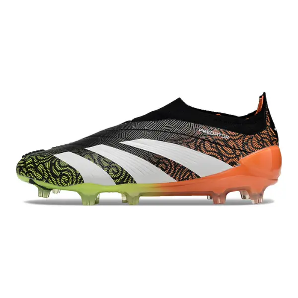 Adidas Predator 30 Elite Laceless Black Green and Orange Firm Ground FG Football Boot