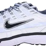 Nike P-6000 White and Black Running Shoes - White/Silver