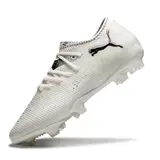 Puma Future 8 Low Cut White and Black Firm Ground FG Football Boot - White