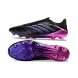 Adidas Copa Pure 4 Laceless Elite Black and Purple Pack Firm Ground FG Football Boot
