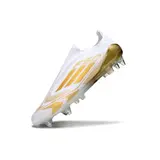 Adidas F50 Elite Laceless White and Gold Mixed Studs SG Football Boot