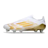Adidas F50 Elite Laceless White and Gold Mixed Studs SG Football Boot