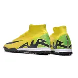 Nike Zoom Mercurial Superfly 9 Elite Yellow and Black Turf TF Kids Football Boot