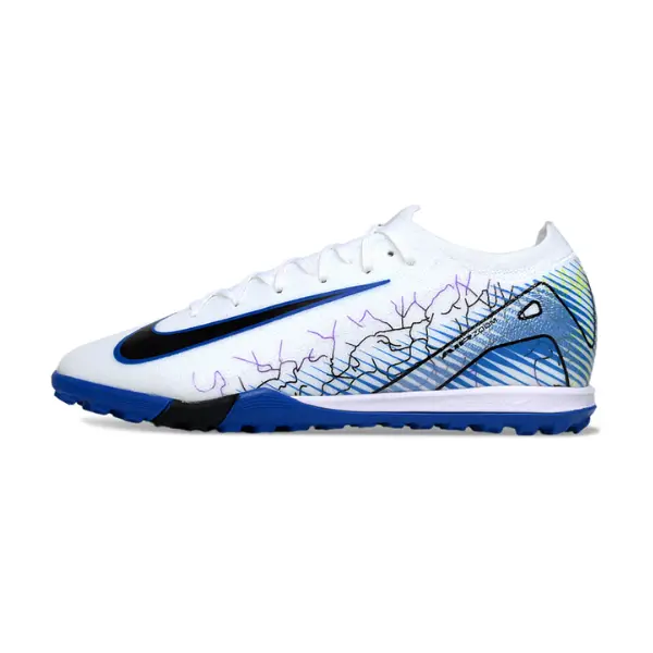 Nike Zoom Mercurial Vapor 16 Elite White and Blue Turf TF Football Boot - White/Blue Print