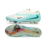 Nike Phantom 6 Elite White and Light Green Firm Ground FG Football Boot
