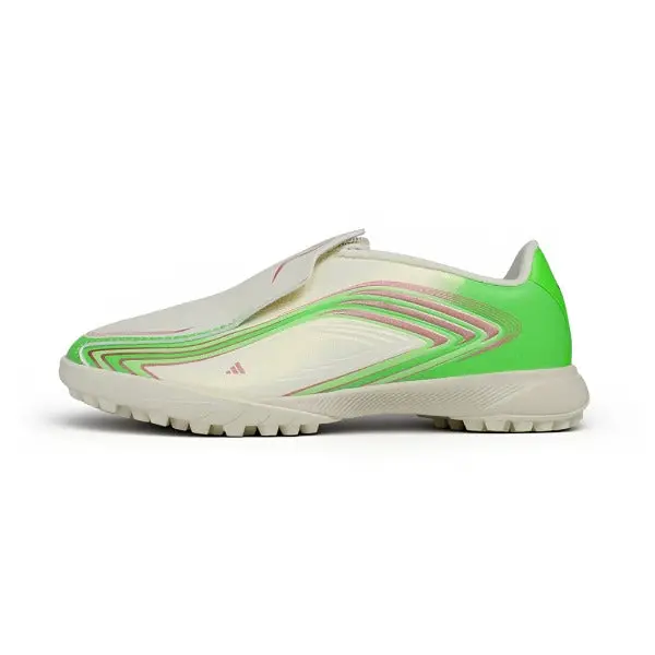 Adidas F50 Messi Laceless Elite White and Green Turf TF Football Boot