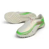 Adidas F50 Messi Laceless Elite White and Green Turf TF Football Boot