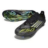 Adidas F50+ Elite Black White and Green Firm Ground FG Football Boot
