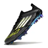 Adidas F50+ Elite Black White and Green Firm Ground FG Football Boot