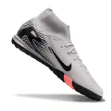 Nike Zoom Mercurial Superfly 10 Elite Gray and Black Turf TF Football Boot