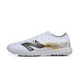 New Balance Furon V8 Elite White and Golden Turf TF Football Boot